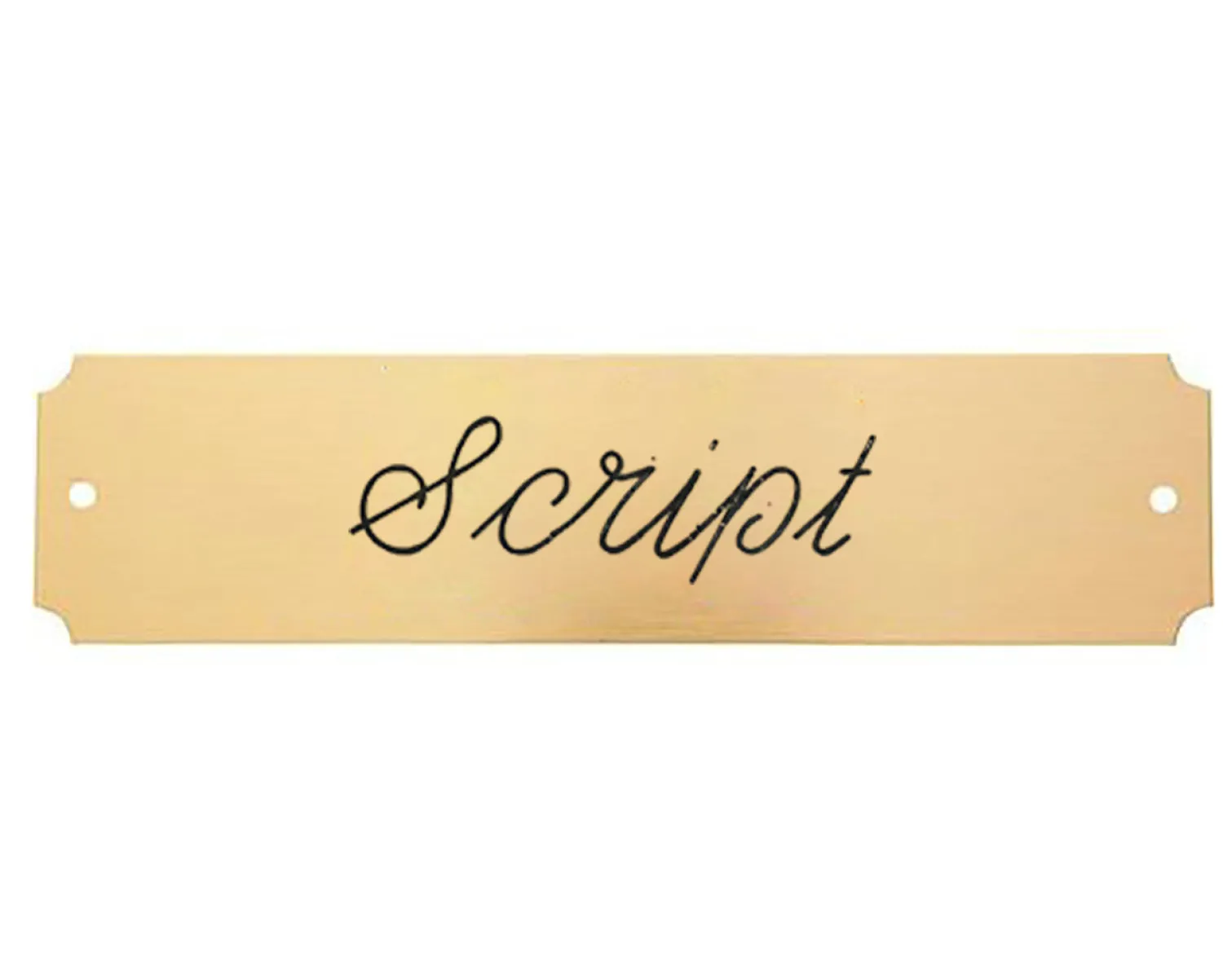 CRW Notched Brass Stall Plate - 1 or 2 lines Clearance