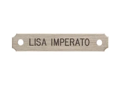 DOVER DROPSHIP Notched Corner German Silver Bridle Nameplate