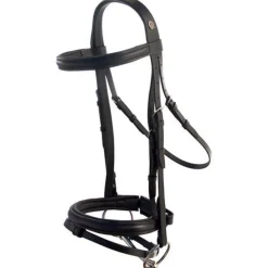OTTO SCHUMACHER Cut-Back Crown Snaffle Bridle Black/Black/Silver Outlet