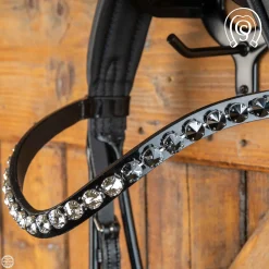 OTTO SCHUMACHER München Weymouth Bridle Black Patent/White Hot