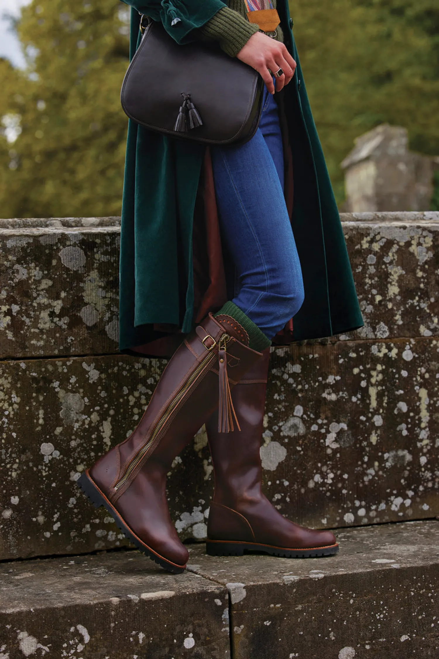 PENELOPE CHILVERS Ladies’ Tassel Boot with Long Shaft Length Conker Online