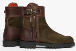 PENELOPE CHILVERS Ladies’ Inclement Cropped Tassel Boots Seaweed/Conker