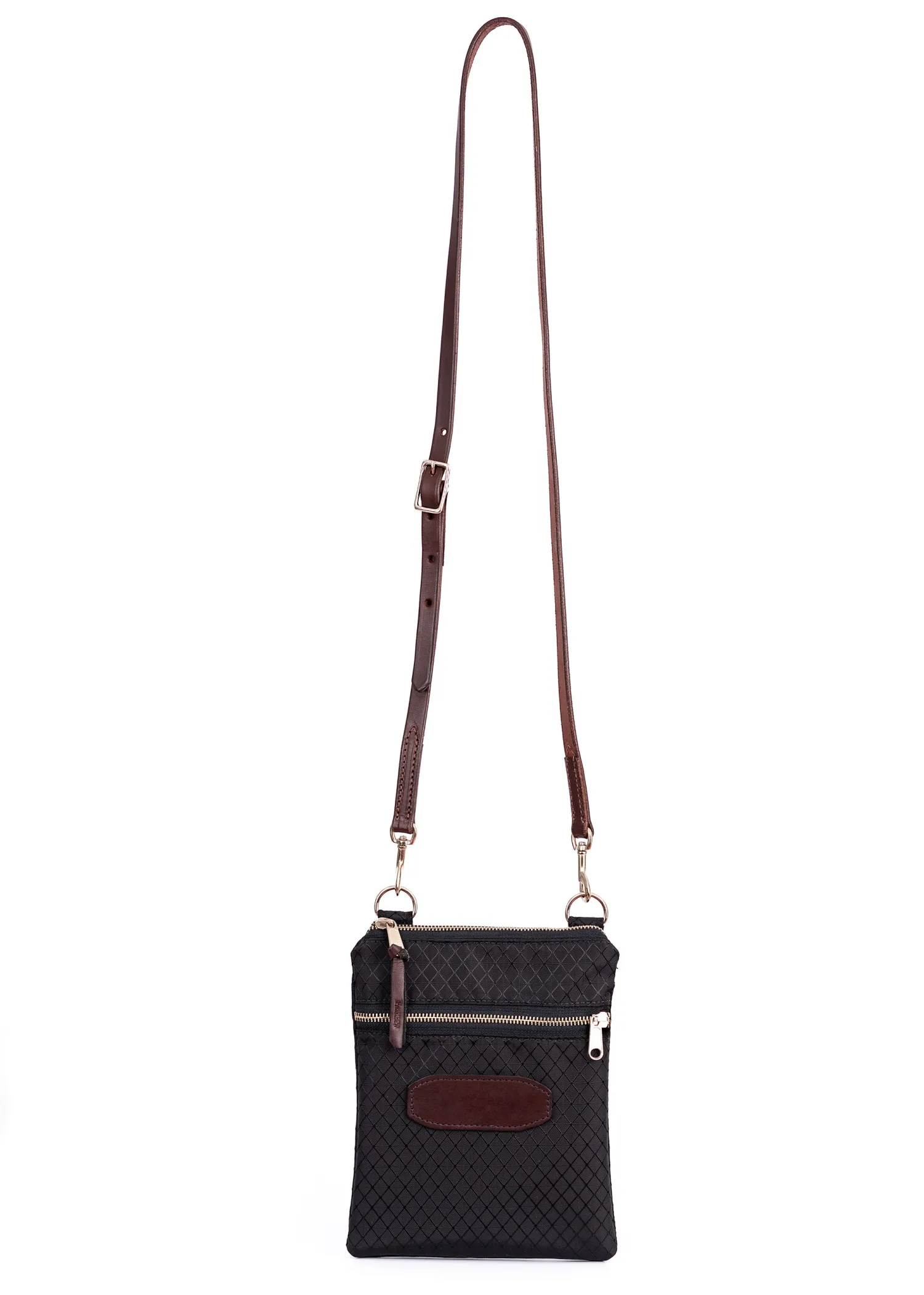 PERRIS LEATHER Perri’s® Champion Crossbody Bag with Leather Accents Black Discount