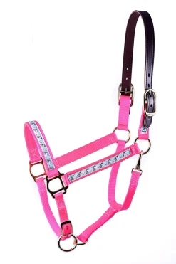 PERRIS LEATHER Perri’s® Ribbon Trim Breakaway Halter Hot