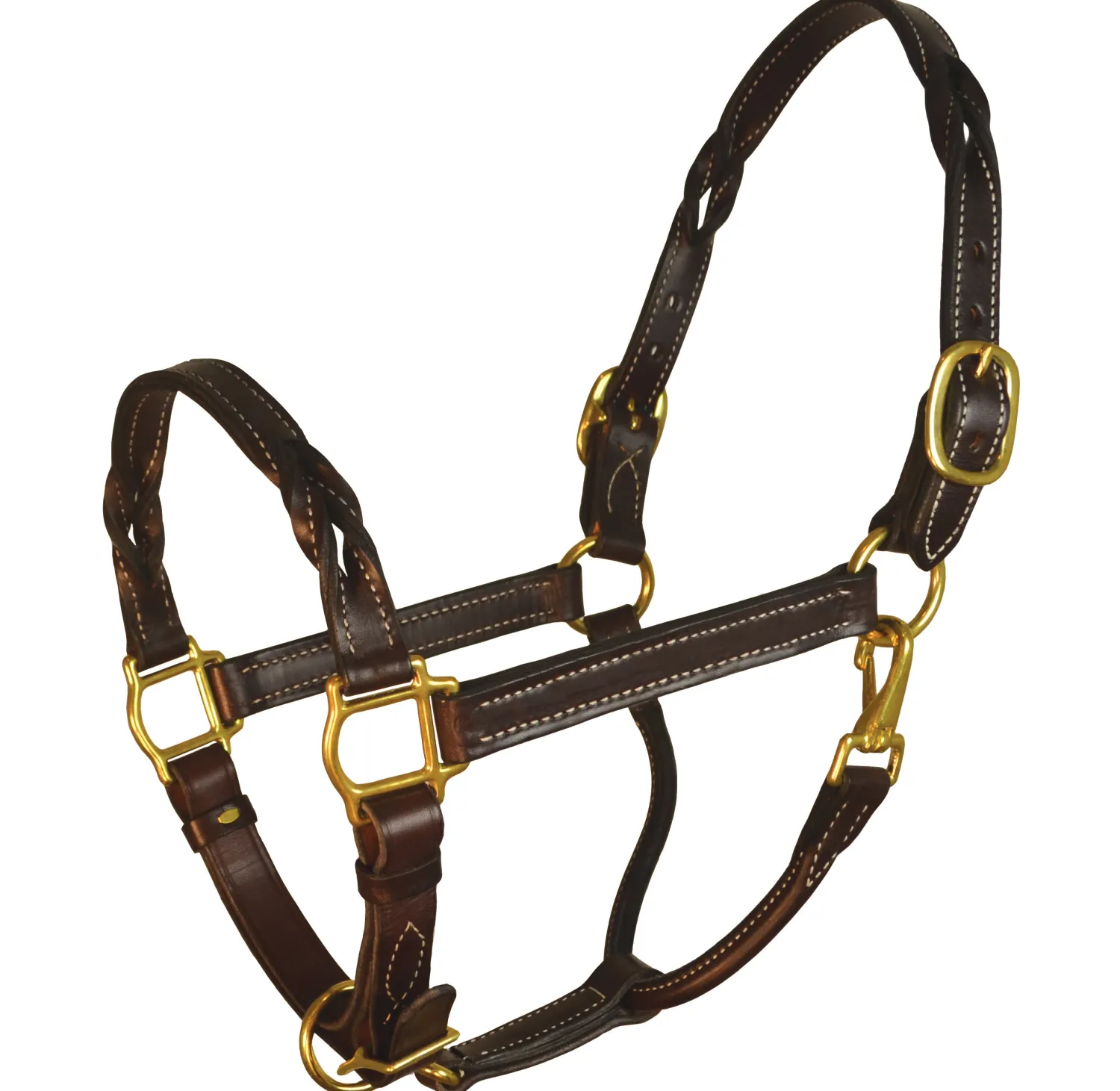 PERRIS LEATHER Perri’s® Twisted Leather Halter Havana Best