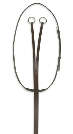 ERS Pessoa® Pro Fancy-Stitched Running Martingale Dark Brown Hot