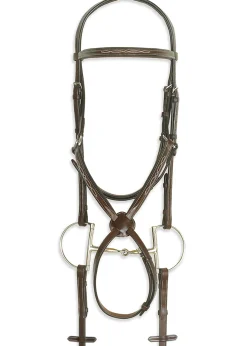 ERS Pessoa® Pro Fancy-Stitched Figure-8 Bridle Dark Brown Online