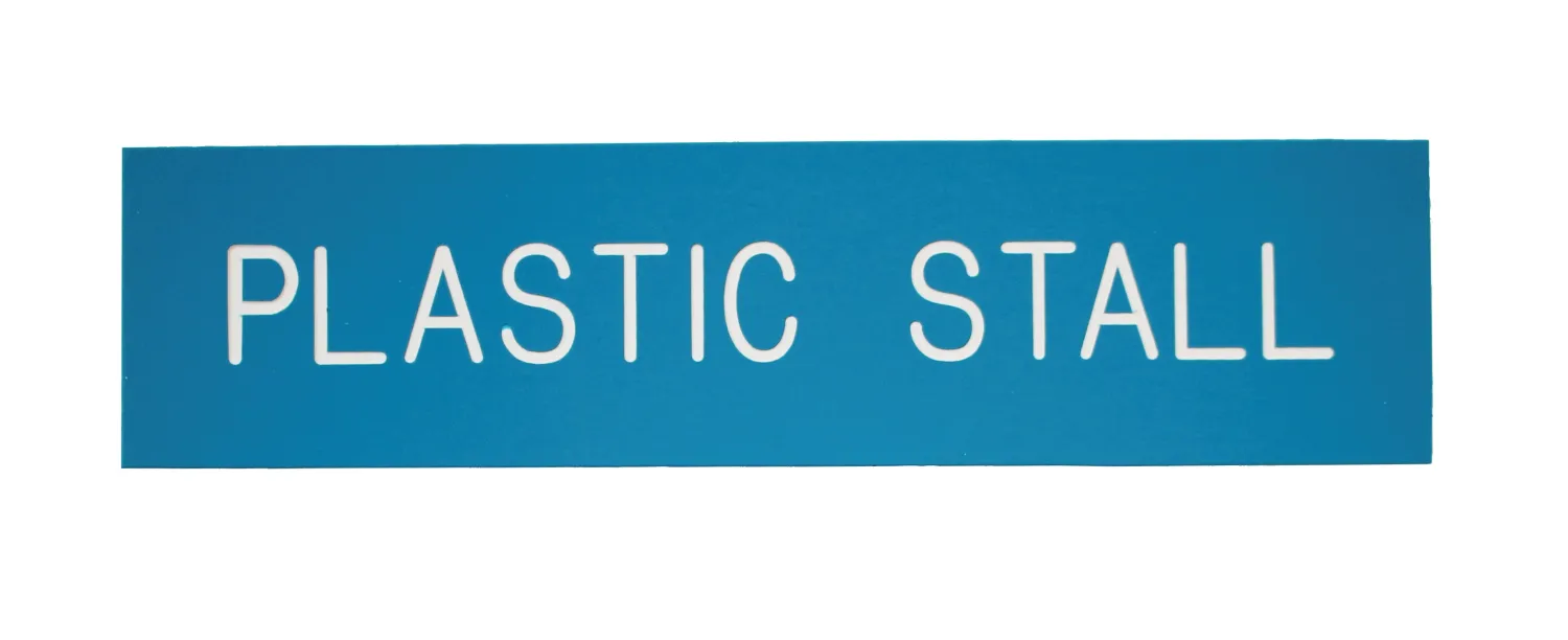 DOVER DROPSHIP Plastic Stall Plate - 1 or 2 lines New