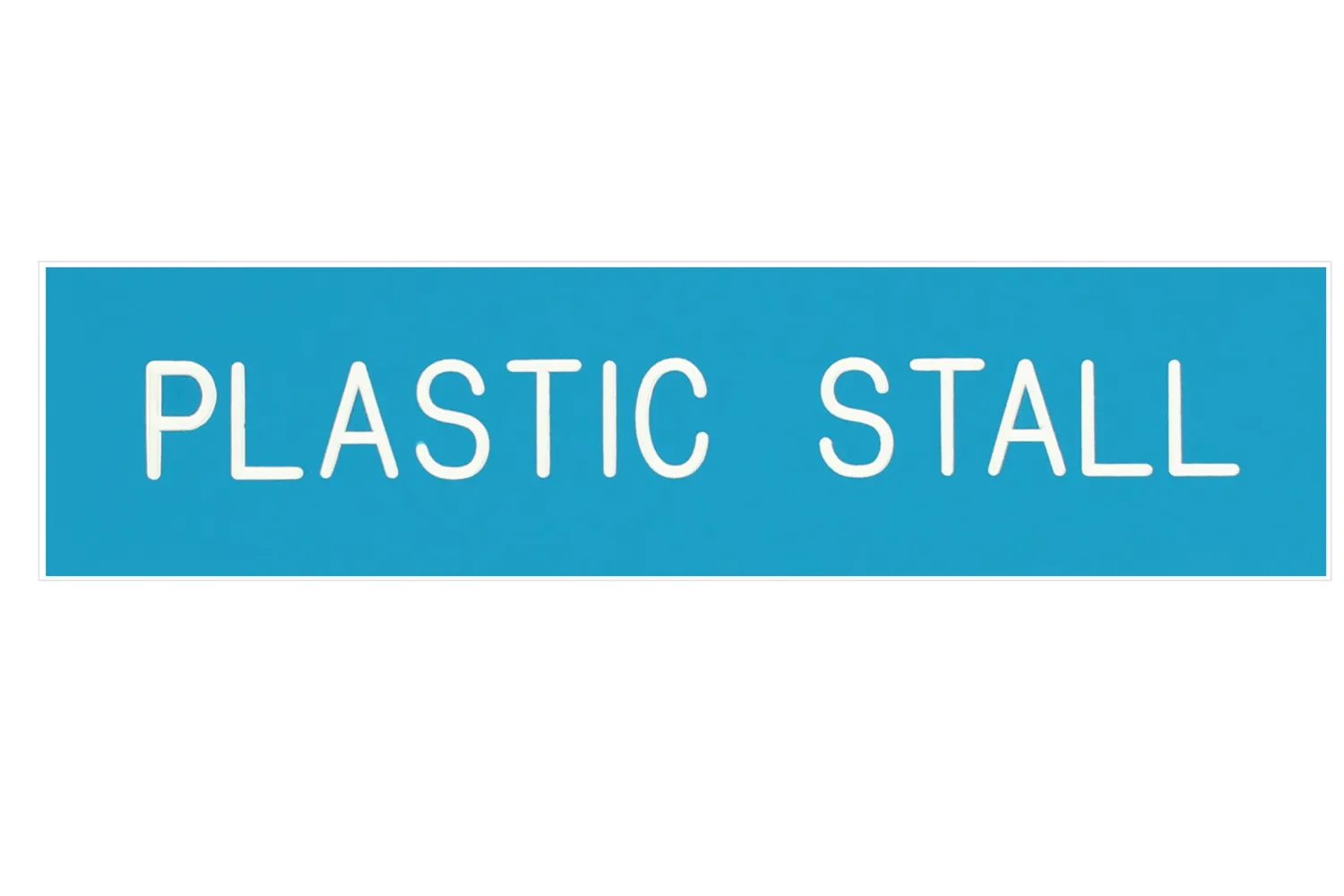 DOVER DROPSHIP Plastic Stall Plate - 1 or 2 lines New