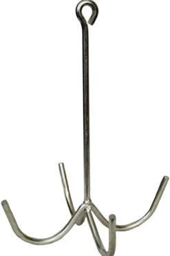 SHILOH STABLES TACK 4-Prong Harness & Tack Hook Silver