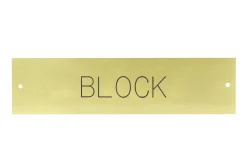 CRW Rectangular Stall Plate - 3 lines Best