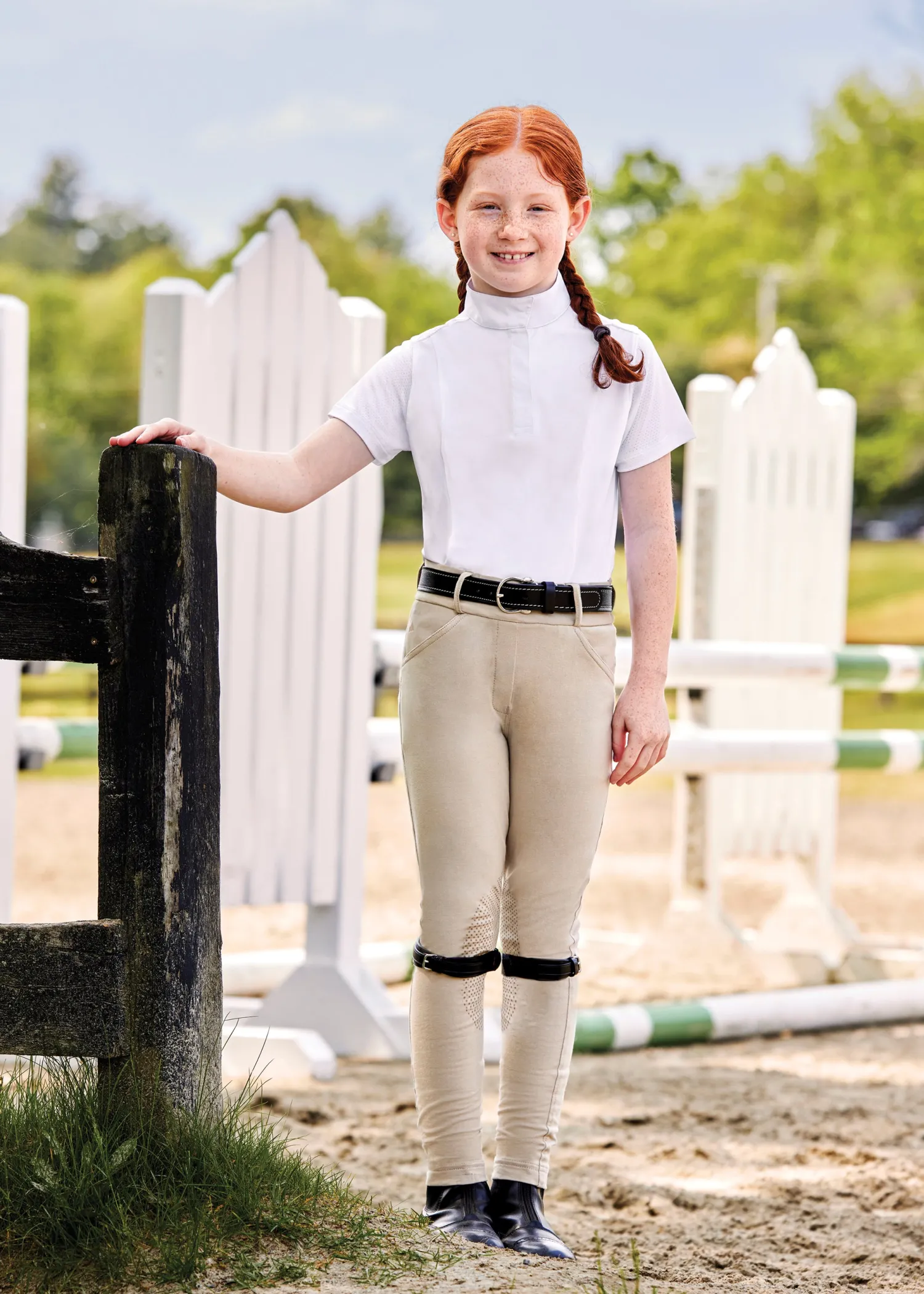 KIRSCH Riding Sport™ Kids’ Essential Short-Sleeve Show Shirt White Outlet