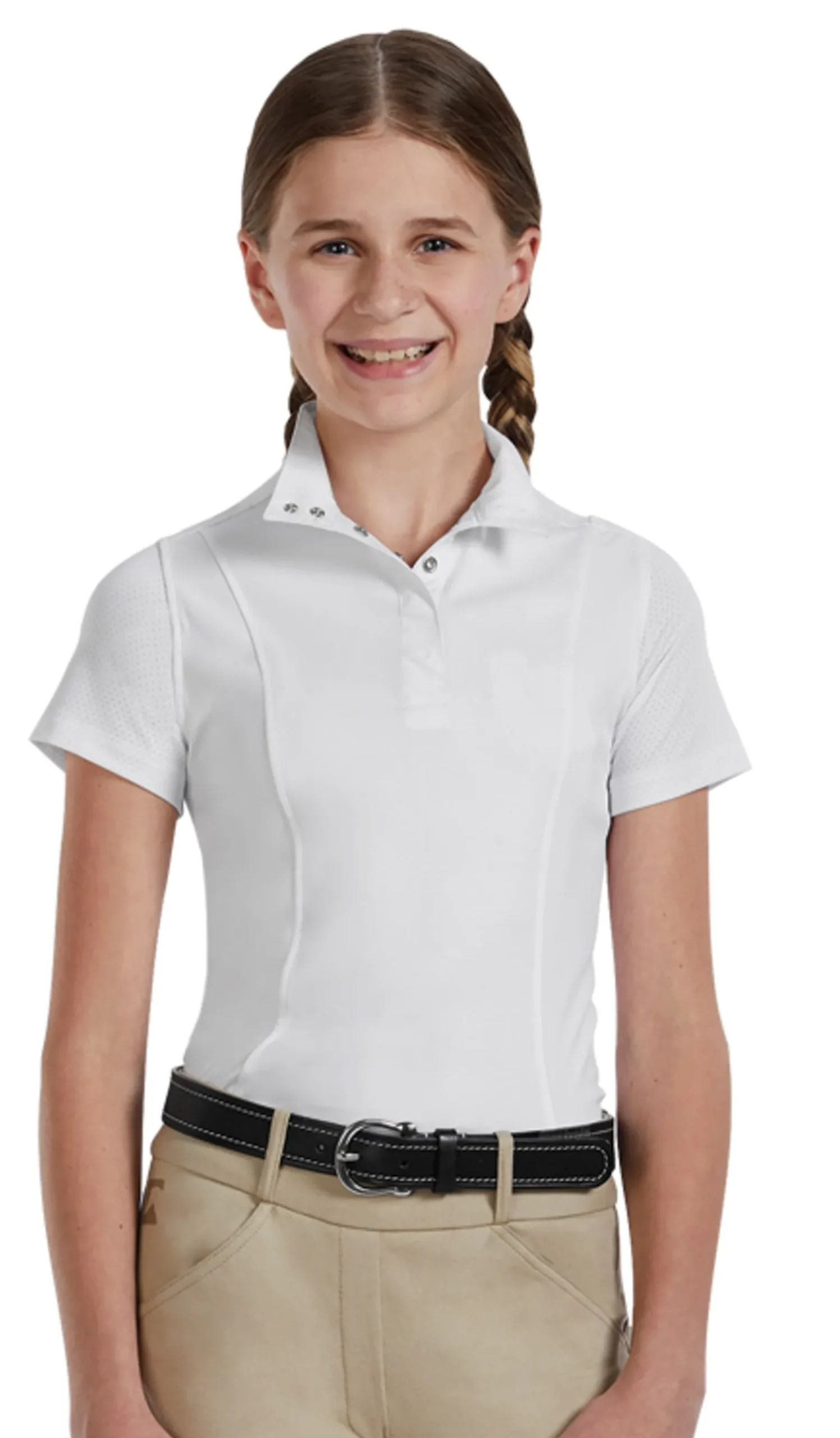KIRSCH Riding Sport™ Kids’ Essential Short-Sleeve Show Shirt White Outlet
