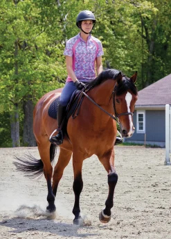 KIRSCH Riding Sport™ Ladies’ Airflow Quarter-Zip Print Short Sleeve Shirt Hot