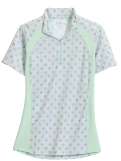 KIRSCH Riding Sport™ Ladies’ Airflow Quarter-Zip Print Short Sleeve Shirt Hot