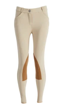 S.K. EXPORTS Riding Sport™ Ladies’ Competition Knee-Patch Breech Tan Best