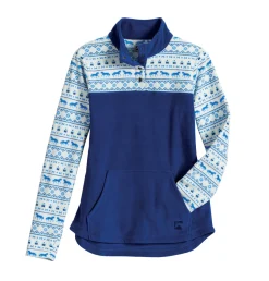 KIRSCH Riding Sport™ Ladies’ Freemont Print Fleece Navy Peony Outlet