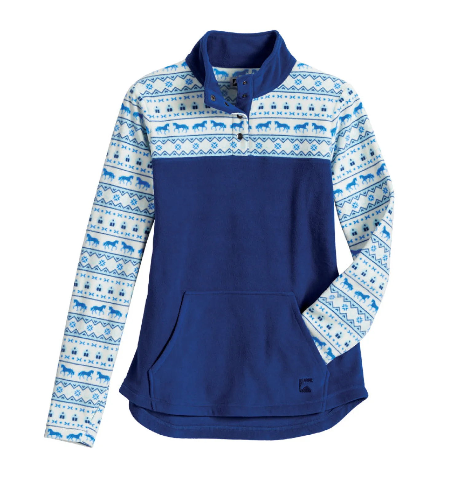 KIRSCH Riding Sport™ Ladies’ Freemont Print Fleece Navy Peony Outlet