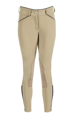 SUPERHOUSE Riding Sport™ Ladies’ Synchrony Knee-Patch Breech Tan/Navy Outlet