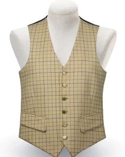 RJ CLASSICS R.J. Classics Men’s Cheshire Vest Beige Tattersall Best