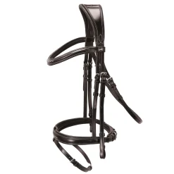 SCHOCKEMOEHLE N.A. Schockemöhle Monza Fancy Stitched Bridle Dark Brown/Silver Outlet