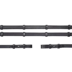 SCHOCKEMOEHLE N.A. Schockemöhle Rubber-Lined Reins Black Hot