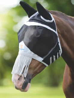 SHIRES EQUESTRIAN Shires Fine Mesh Fly Mask (Ears & Nose Fringe) Hot