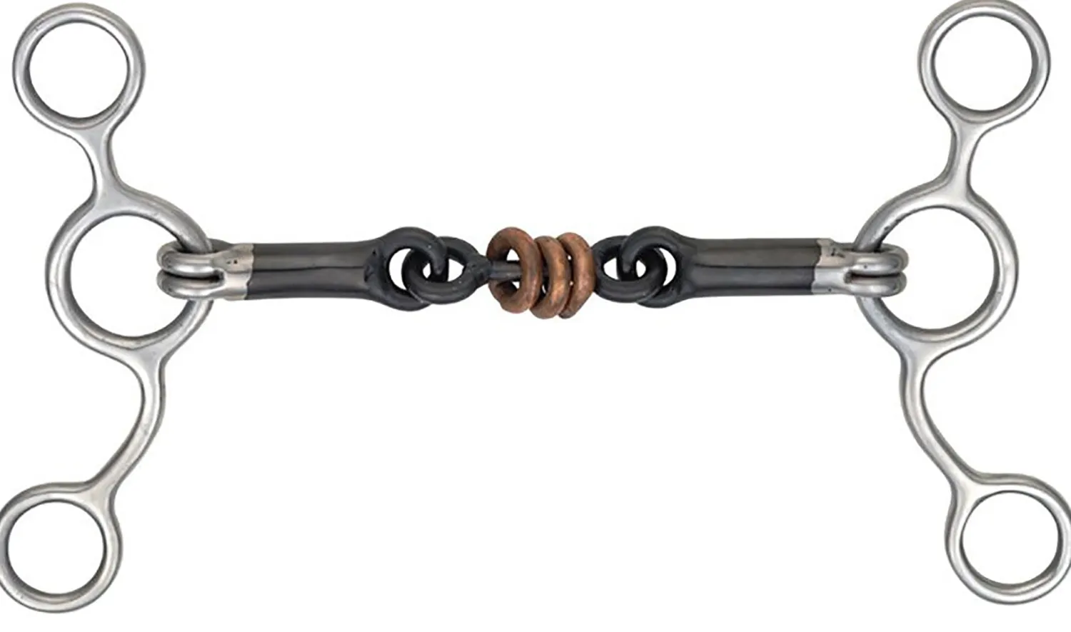 SHIRES EQUESTRIAN Shires Sweet Iron & Copper Tom Thumb with Roller Link Black Sweet Iron Online