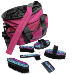 SHILOH STABLES TACK Showman® Navajo Print Grooming Kit with Nylon Cordura® Tote Bag Clearance