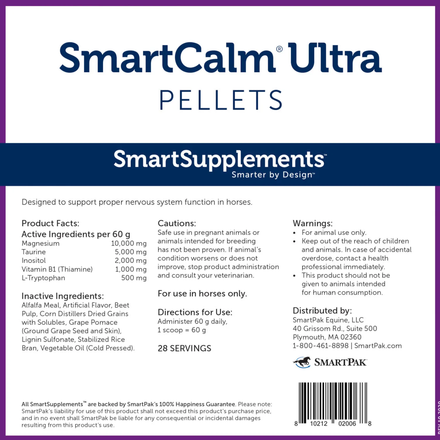 SMARTPAK SmartEquine™ SmartCalm® Ultra Pellets - 3.75 lbs. Online