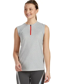 KIRSCH Stride™ CoolBlast® 100 Ladies’  Print Sleeveless Shirt White/Grey Sale