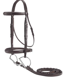 KINGS INTERNATIONAL Suffolk™ Fancy-Stitched Single Crown Bridle Brown Clearance