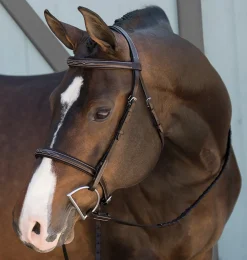 KINGS INTERNATIONAL Suffolk™ Fancy-Stitched Single Crown Bridle Brown Clearance