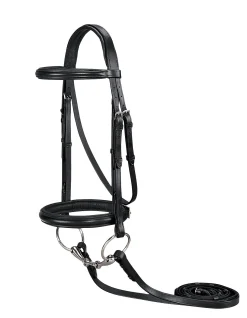 KINGS INTERNATIONAL Suffolk™ Single Crown Classic Dressage Bridle Black/Black Best