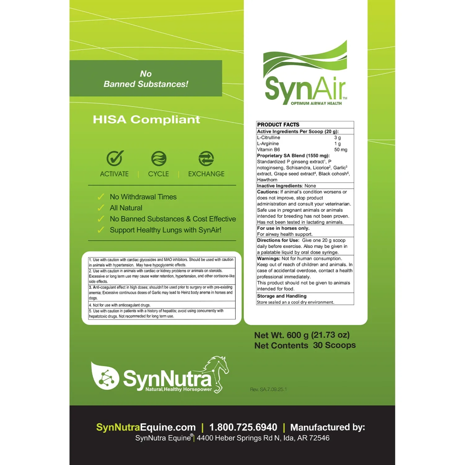 SYNNUTRA EQUINE ® SynAir™ Powder Hot