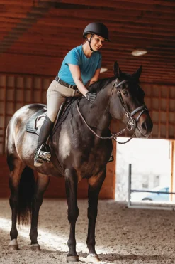 TAILORED SPORTSMAN The ™ Ladies’ Techno Mid-Weight Clarino Knee-Patch Breech Tan/Tan