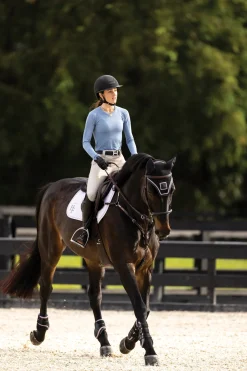 TKEQ THE SHOP TKEQ Ladies’ Kennedy Seamless Long Sleeve Shirt 2.0 Denim New