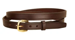 TORY LEATHER ¾" Plain Belt with Brass Buckle