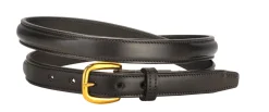 TORY LEATHER 3/4" Raised Belt with Brass Buckle & Nameplate Space Best