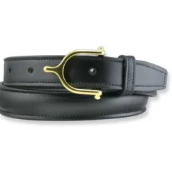 TORY LEATHER 1" Raised Belt with Brass Buckle Sale