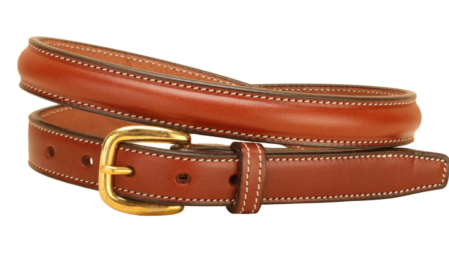 TORY LEATHER 3/4" Raised Leather Belt Sale