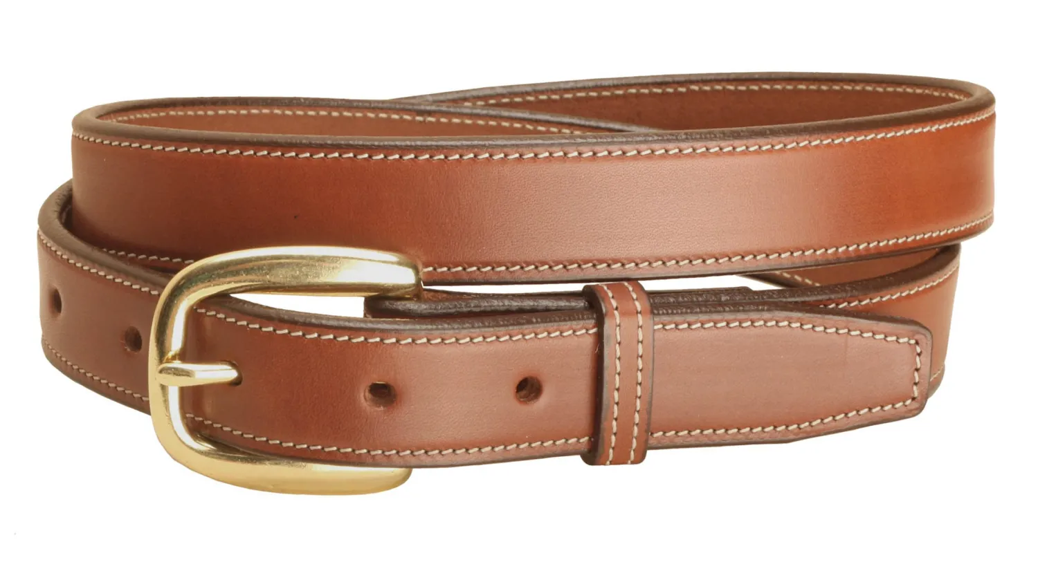 TORY LEATHER 1" Stitched Leather Belt