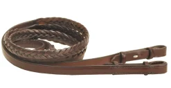 TORY LEATHER Company 5/8" x 72" Plaited Reins with Hook Stud Bit Ends Havana Online