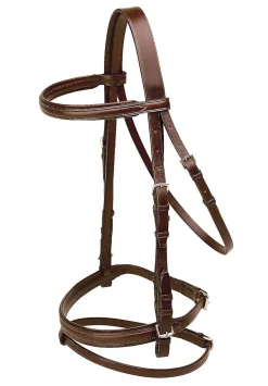 TORY LEATHER Company Deluxe Padded Dressage Bridle with Buckle Bit Ends Sale