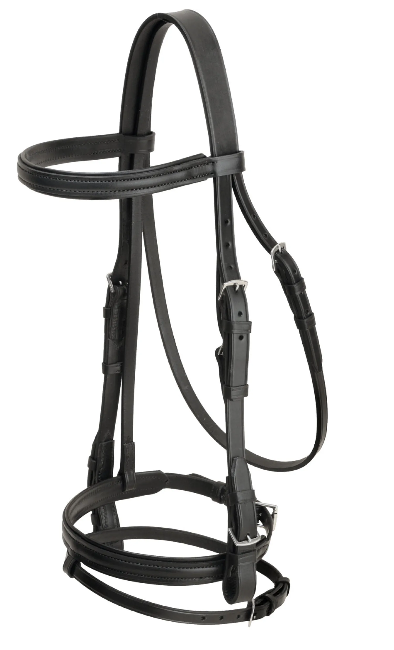 TORY LEATHER Company Deluxe Padded Dressage Bridle with Buckle Bit Ends Sale