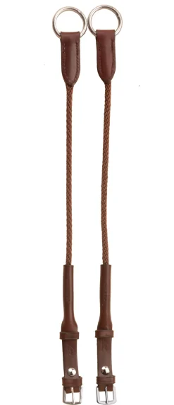 TORY LEATHER Company Rope Gag Cheeks with Leather Trim Havana Discount