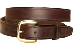 TORY LEATHER Extra-Large Stitched Leather Belt Hot