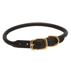 TORY LEATHER Rolled Leather Dog Collar Discount