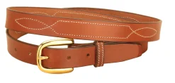 TORY LEATHER Stitched Pattern Belt Sale