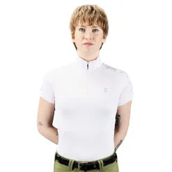 TREDSTEP-CLOTHING Tredstep Ireland™ Ladies’ Snaffle Short Sleeve Competition Shirt White Hot